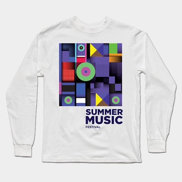 Summer Music Festival Long Sleeve T-Shirt by Music Lover